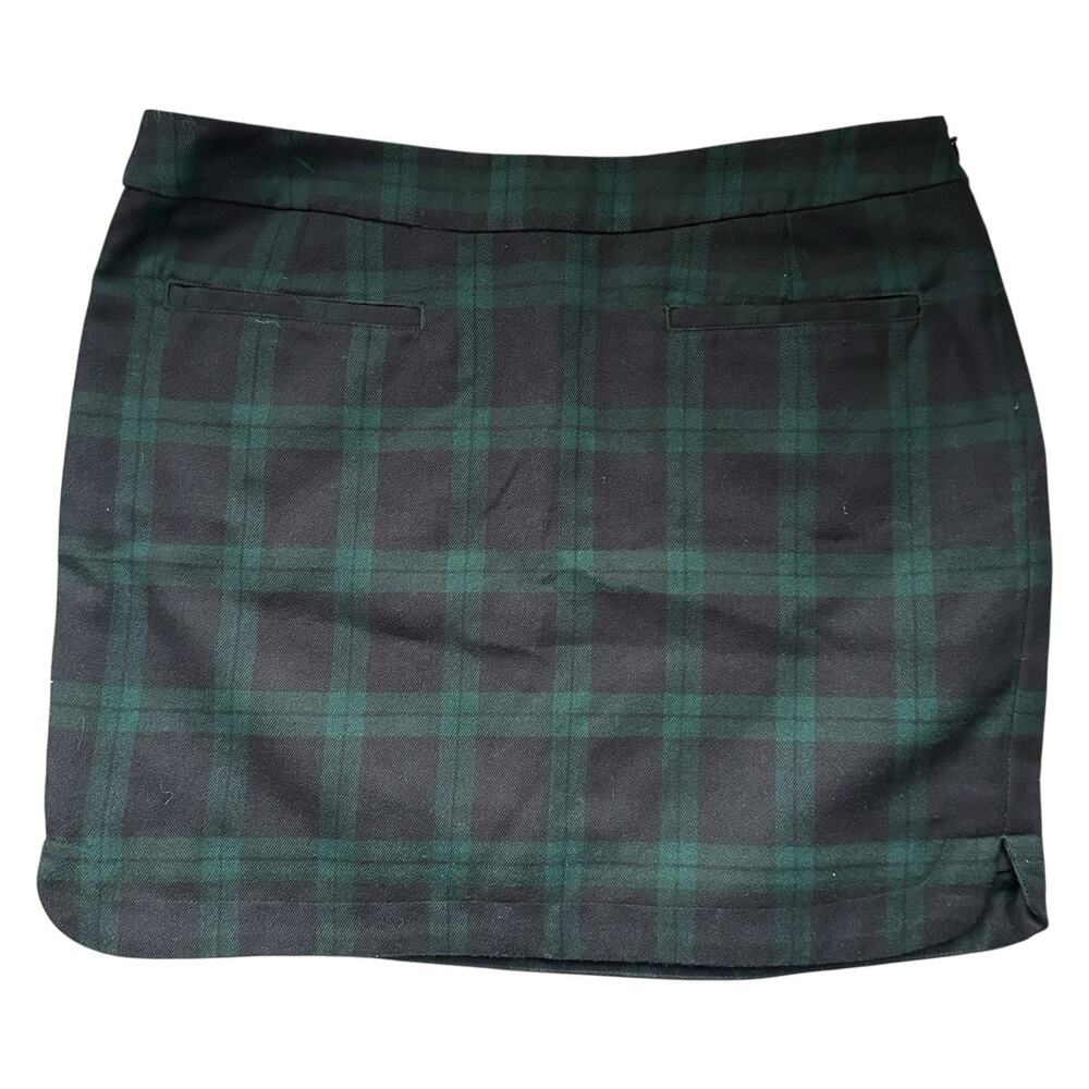Gap Tartan Plaid Mini Skirt Green Blue Size 2 Preppy Schoolgirl Old Money NEW